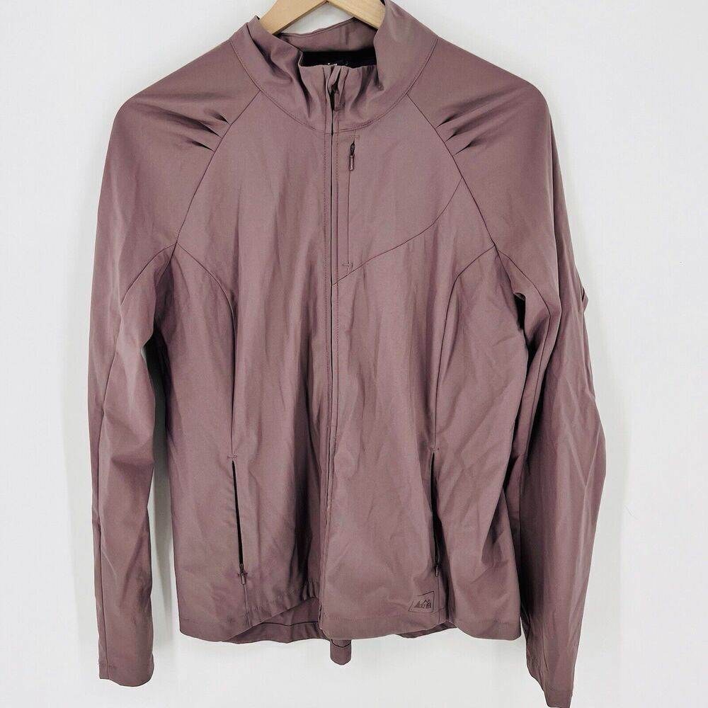 REI Co-op Purple Pleated Full Zip Jacket Women’s Size Large